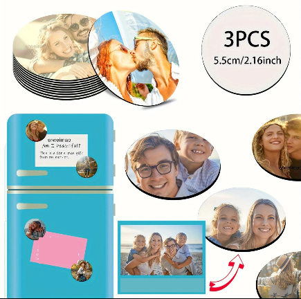 Lot de 3 désodorisants voiture personnalisés – Formats rectangle, carré et rond à customiser avec photo