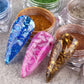 Vernis en Poudre Effet Chrome Miroir – 24 Couleurs Éclatantes pour Ongles Nail Art, Manucure Brillante et Longue Tenue