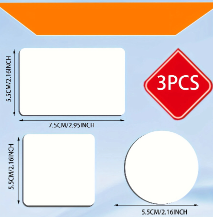 Lot de 3 désodorisants voiture personnalisés – Formats rectangle, carré et rond à customiser avec photo