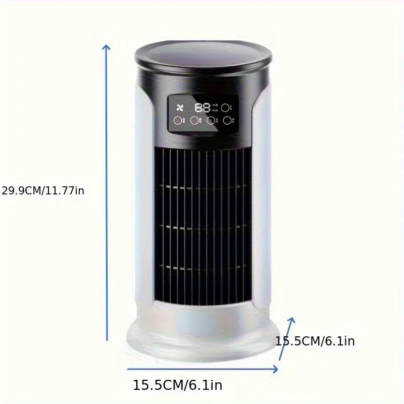 Ventilateur Refroidisseur d’Air avec Écran Tactile LED – Purificateur Silencieux 4 en 1 avec Minuterie, Brumisation et Vitesses Réglables