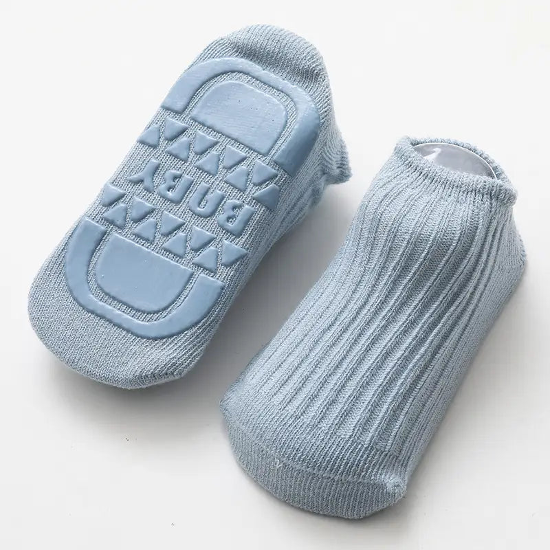 Chaussettes antidérapantes bébé – Bas confort coton respirant, unisexes et colorés pour premiers pas en sécurité