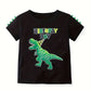 Chemise garçon grise motif dinosaure Birthday Boy, coloris Noir