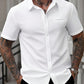 Chemise Homme Blanche Décontractée à Manches Courtes