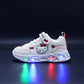 Baskets fille lumineuses Hello Kitty – Chaussures de sport roses et blanches à LED