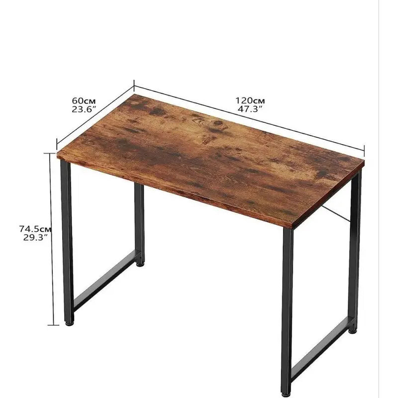 Bureau Industriel en Bois et Métal – Table de Travail Minimaliste pour Ordinateur et Télétravail