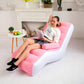 Chaise Longue Gonflable Rose – Fauteuil Relax pour Intérieur, Léger et Confortable