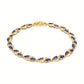 Bracelet femme doré avec cristaux bleus et zircons – Bijou élégant et raffiné