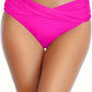 Bas de maillot de bain taille haute croisée – Coupe galbante et effet ventre plat, coloris éclatant