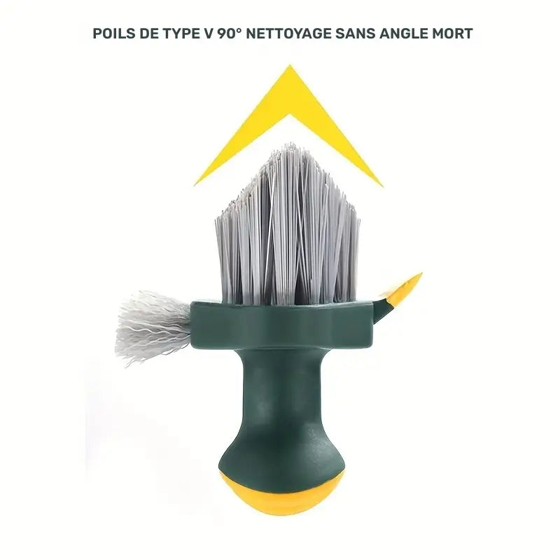 Brosse de Nettoyage à Main Multi-Usage – Poignée Ergonomique et Poils Durs pour Recoins et Joints