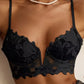Soutien-Gorge Femme en Dentelle et Tulle Brodé – Lingerie Sexy Élégante avec Nœud Satin