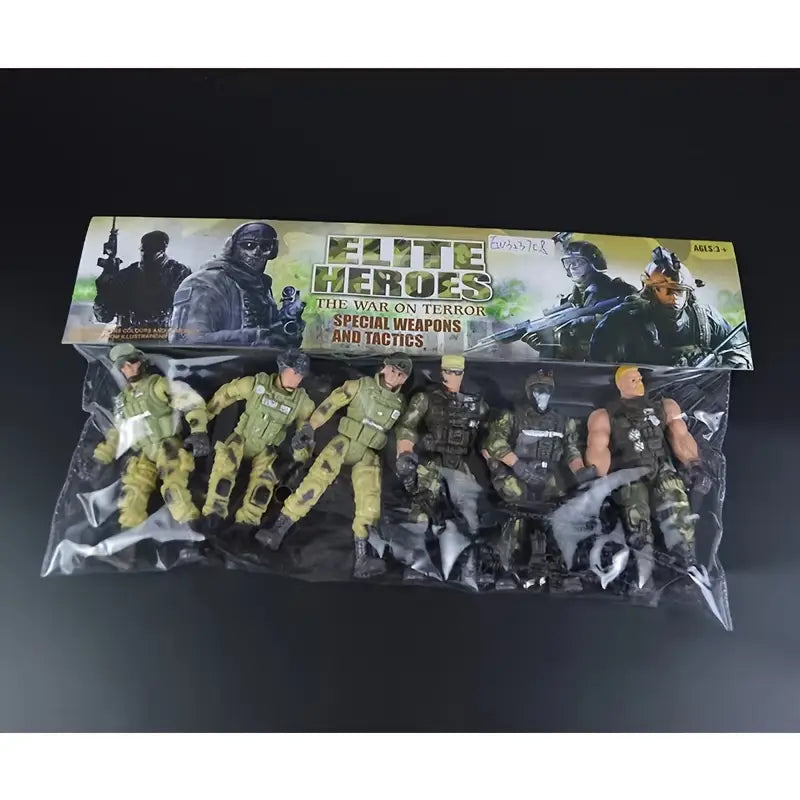 Ensemble de figurines soldats militaires – 6 figurines articulées avec tenues de combat réalistes