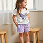 T-shirt Fille Papillon Imprimé, coloris Pourpre