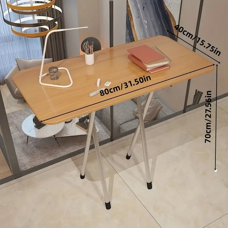 Bureau Compact Pliable 80x40 cm – Table de Travail Minimaliste et Moderne pour Petit Espace