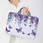 Mallette pour ordinateur portable motif papillons Housse élégante et fleurie pour PC 13 à 15 pouces