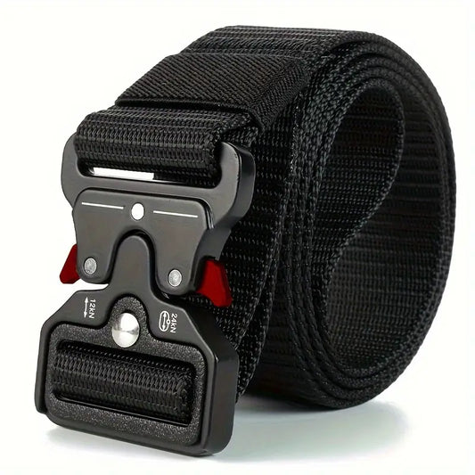 Ceinture tactique homme en nylon résistant – Boucle métal rapide militaire couleur sable