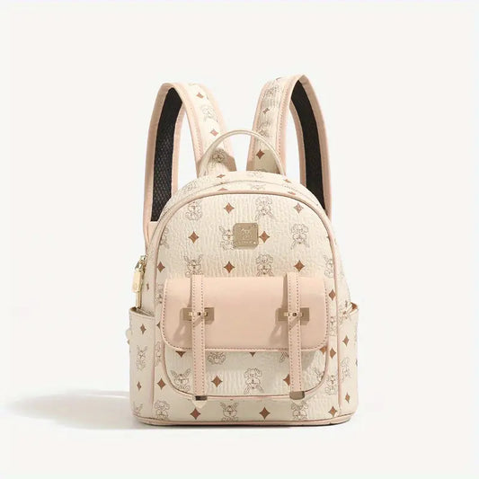 Sac à dos femme rose motif dessin animé – Élégant, tendance et pratique au quotidien