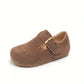 Mocassins fille en daim avec boucle – Chaussures sans lacets confortables et élégantes pour bébé et enfant