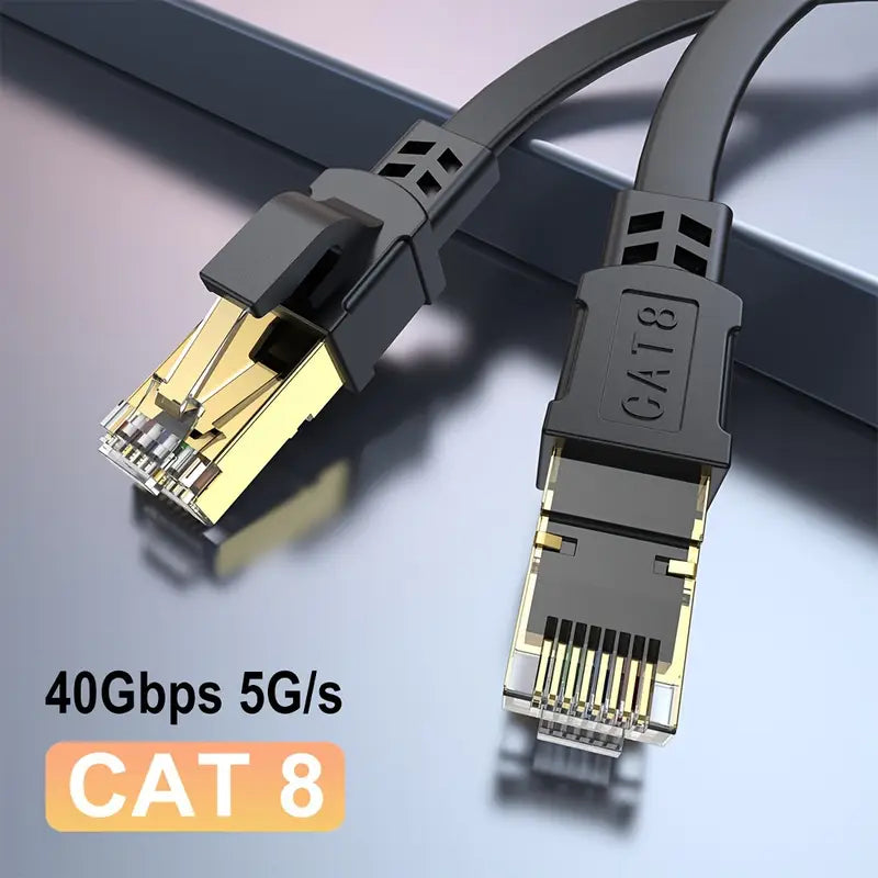 Câble Ethernet RJ45 Cat 7 Haute Vitesse – Réseau Internet Gigabit Blindé, Plat et Longue Portée | Composants Informatiques