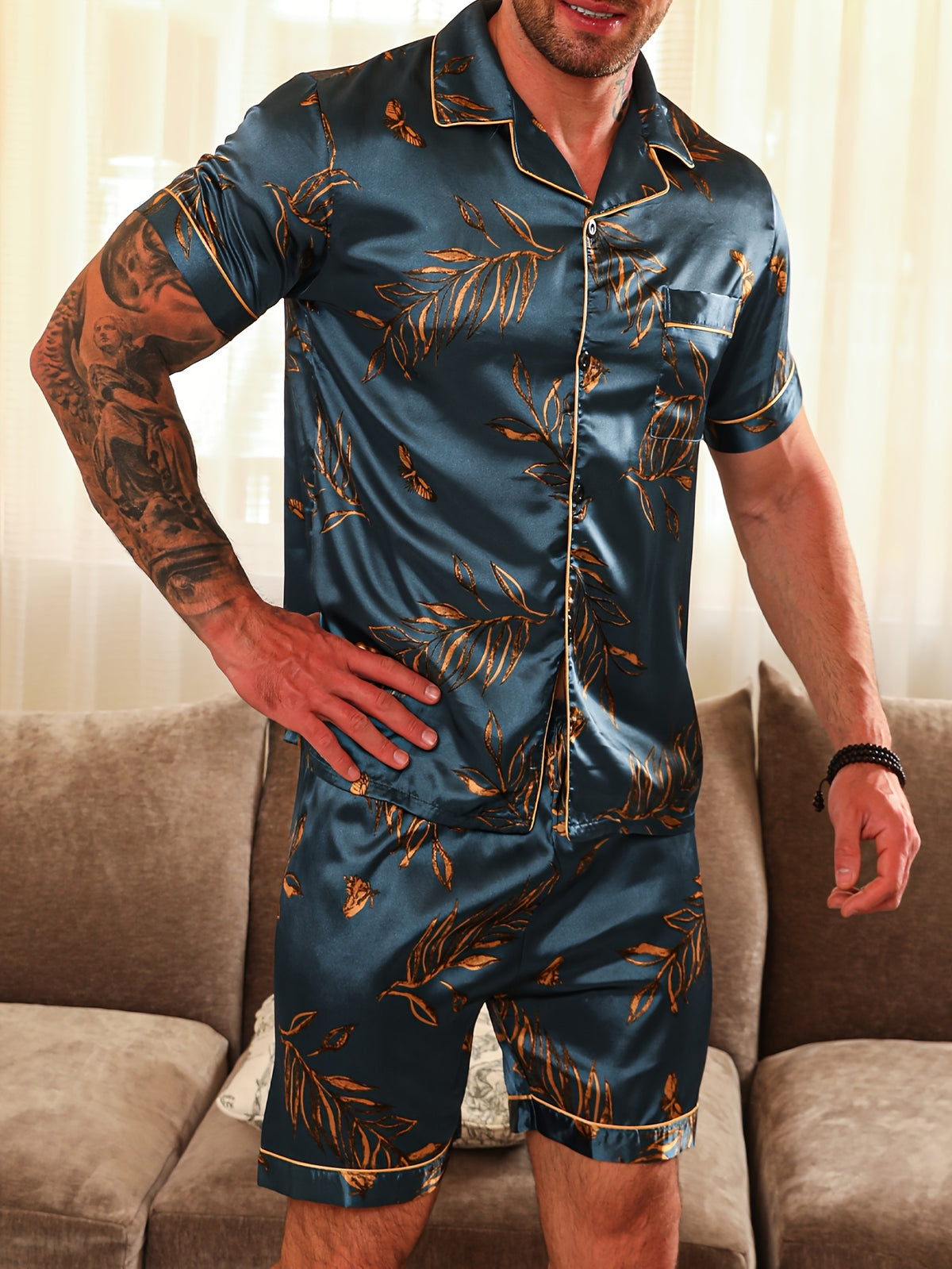 Ensemble Homme Grande Taille Printemps Été Manches Courtes