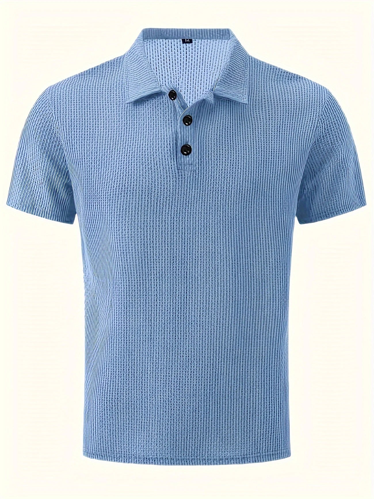 Polo de Golf Homme Respirant – Tissu Texturé avec Col à Boutons