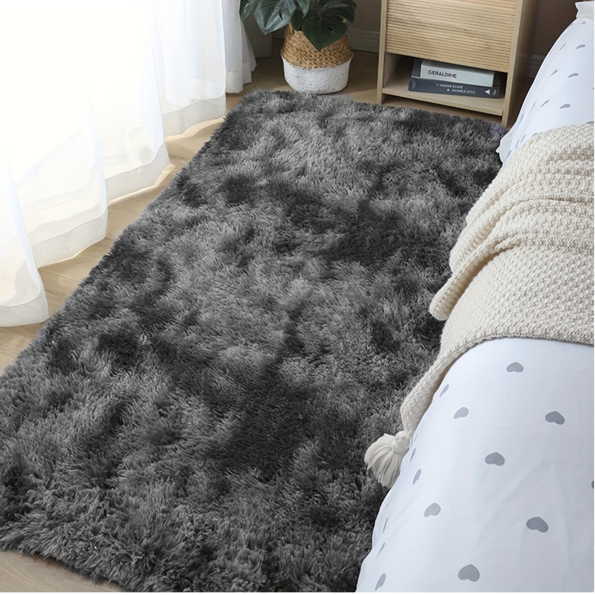 Tapis Moelleux Antidérapant Effet Tie-Dye
