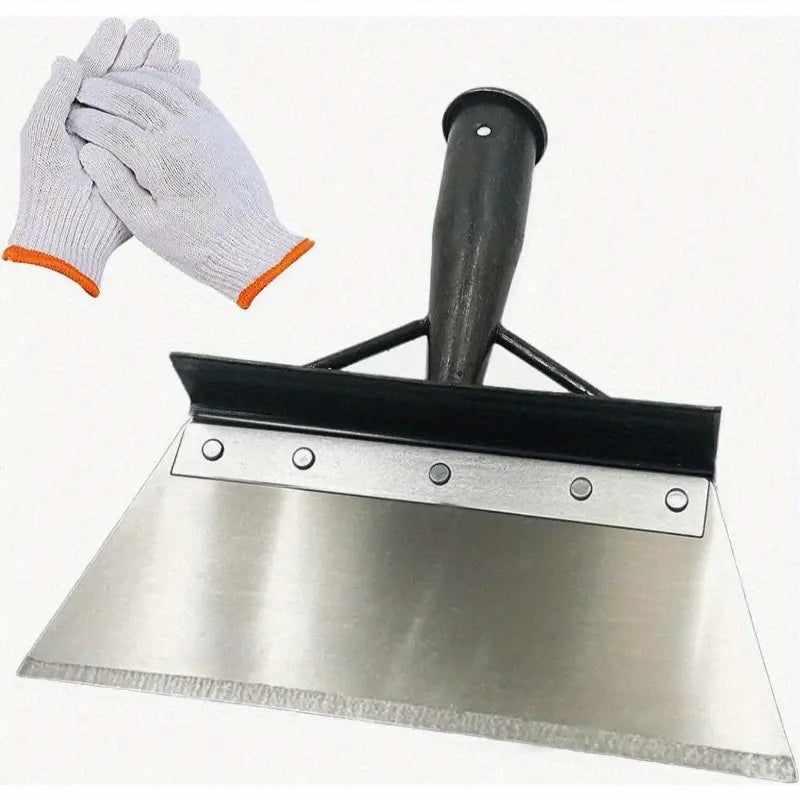 Binette de jardin en acier inoxydable  Outil de jardinage robuste pour désherber, bêcher et entretenir le sol