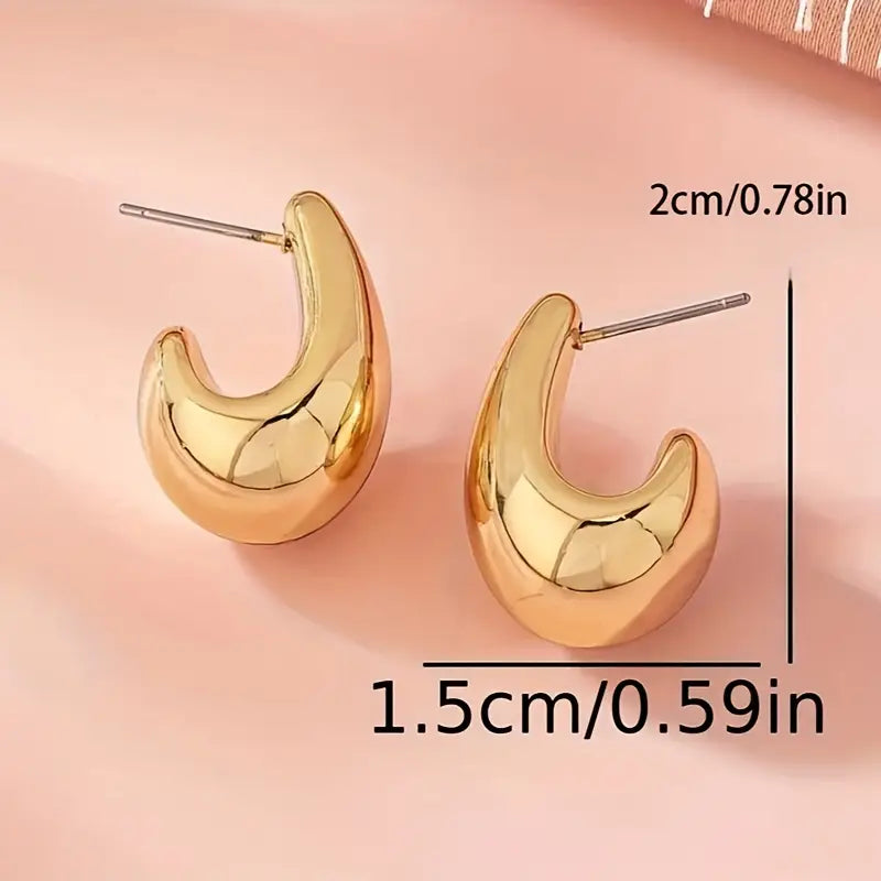 Boucles d’oreilles femme dorées en forme de goutte – Bijoux élégants et tendance