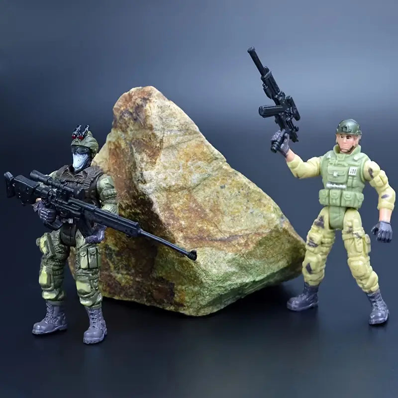 Ensemble de figurines soldats militaires – 6 figurines articulées avec tenues de combat réalistes