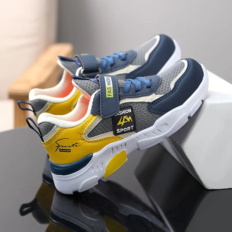 Baskets de sport fille – Chaussures respirantes légères avec scratch et semelle antidérapante