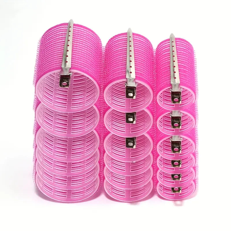 Lot de bigoudis auto-agrippants avec pinces – Accessoires cheveux pour boucles faciles et sans chaleur