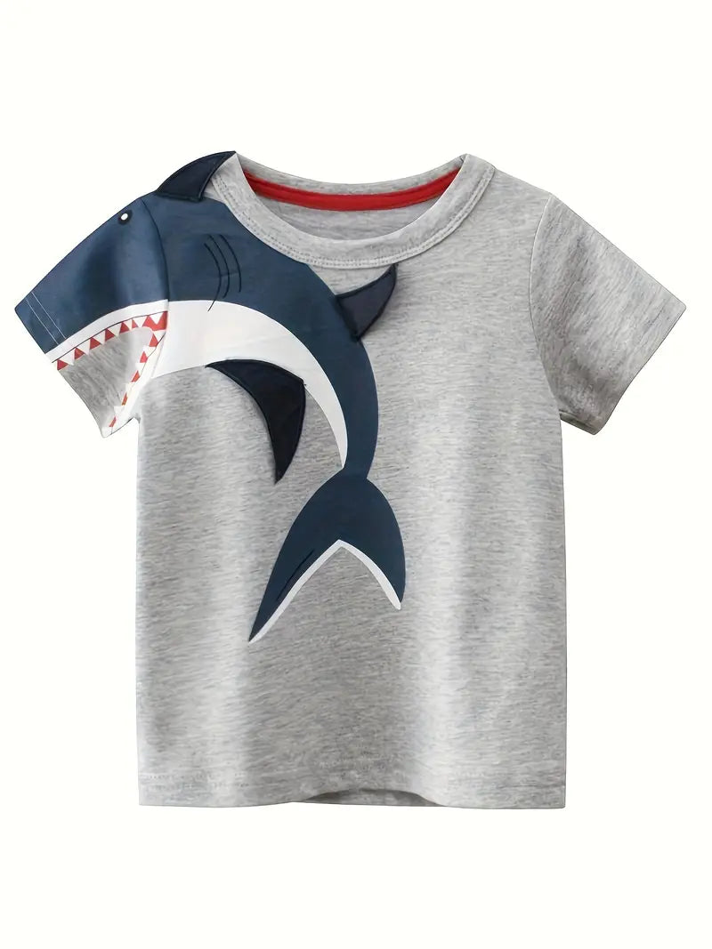 T-shirt fille noir imprimé dinosaures rigolos – Mode casual et fun