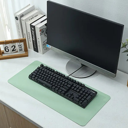Tapis de bureau antidérapant grand format, coloris Menthe verte