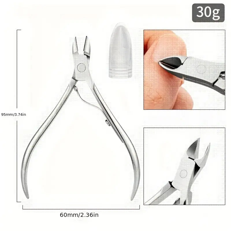 Coupe-Cuticules Professionnel en Acier Inoxydable – Pince de Précision pour Manucure et Pédicure