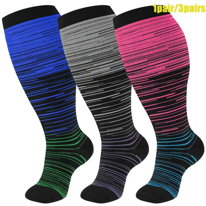 Chaussettes hautes de compression homme