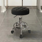 Tabouret de Travail à Roulettes Réglable, coloris Noir