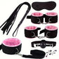 Coffret BDSM 7 Pièces – Kit de Soumission avec Menottes, Fouet, Bâillon et Accessoires Douillets