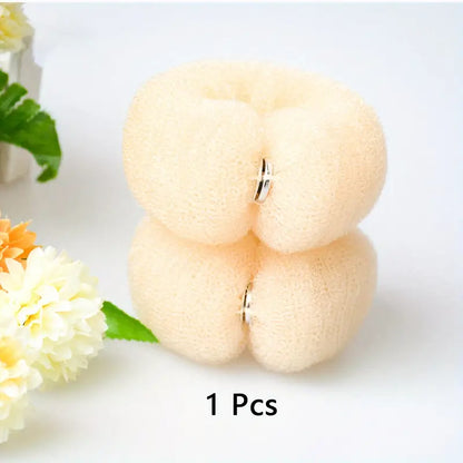 Boudin coiffure mariage femme, coloris Crème