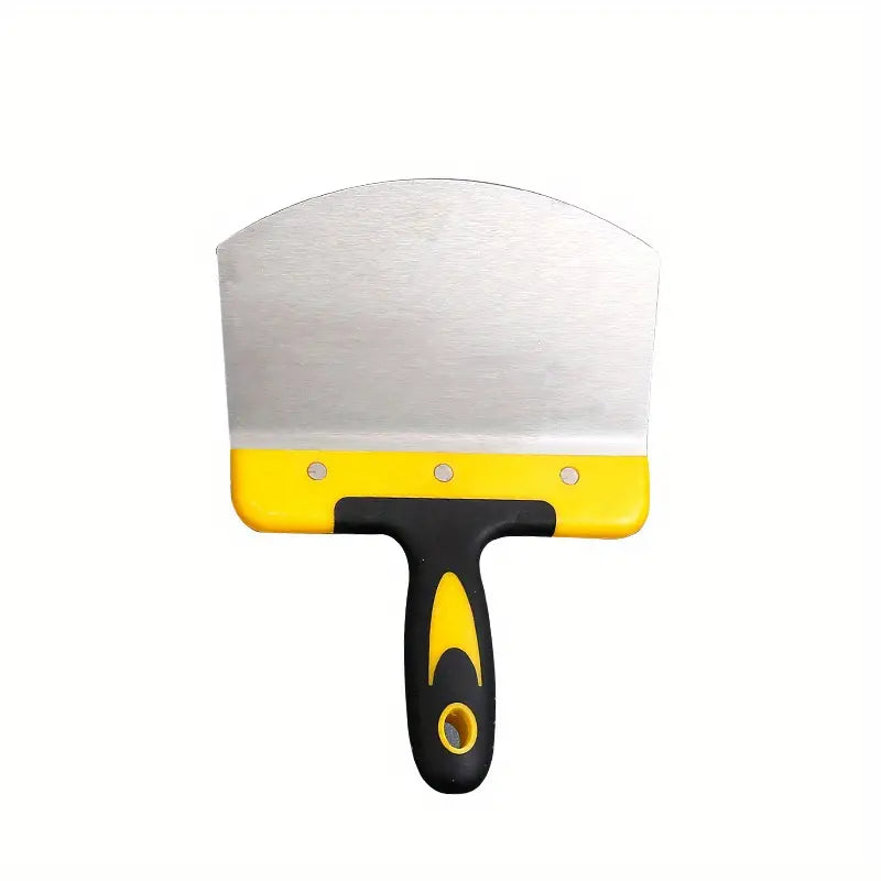 Spatule de Maçon Large en Acier Inoxydable – Manche Antidérapant pour Enduit, Plâtre et Lissage des Surfaces