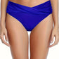 Bas de maillot de bain taille haute croisée – Coupe galbante et effet ventre plat, coloris éclatant