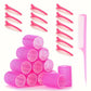 Kit Bigoudis Auto-Agrippants – 12 Rouleaux Volume + 12 Pinces + Peigne à Queue