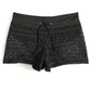 Short de Plage Femme en Dentelle – Taille Haute avec Lien Ajustable