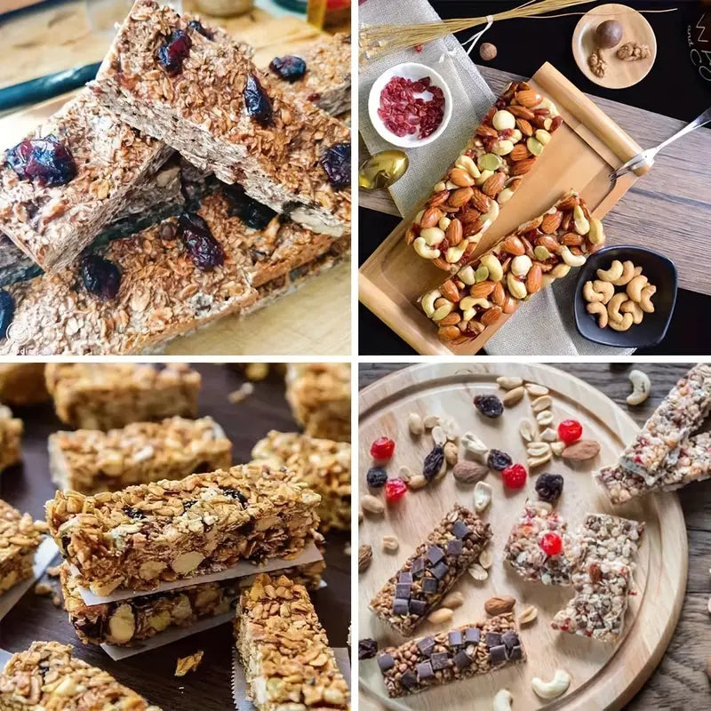 Moule en Silicone pour Barres de Céréales et Énergétiques – Préparation Maison de Snacks Sains et Protéinés