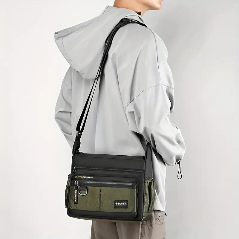 Sac à main homme bandoulière imperméable  Design moderne et poches multiples pour un rangement pratique