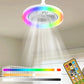 Ventilateur de Plafond LED avec Lumière RGB et Télécommande – Éclairage Réglable Multicolore et Ventilation Silencieuse