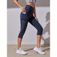 Pantalon Capri de Sport de Levage de Hanche de Contrôle de Ventre