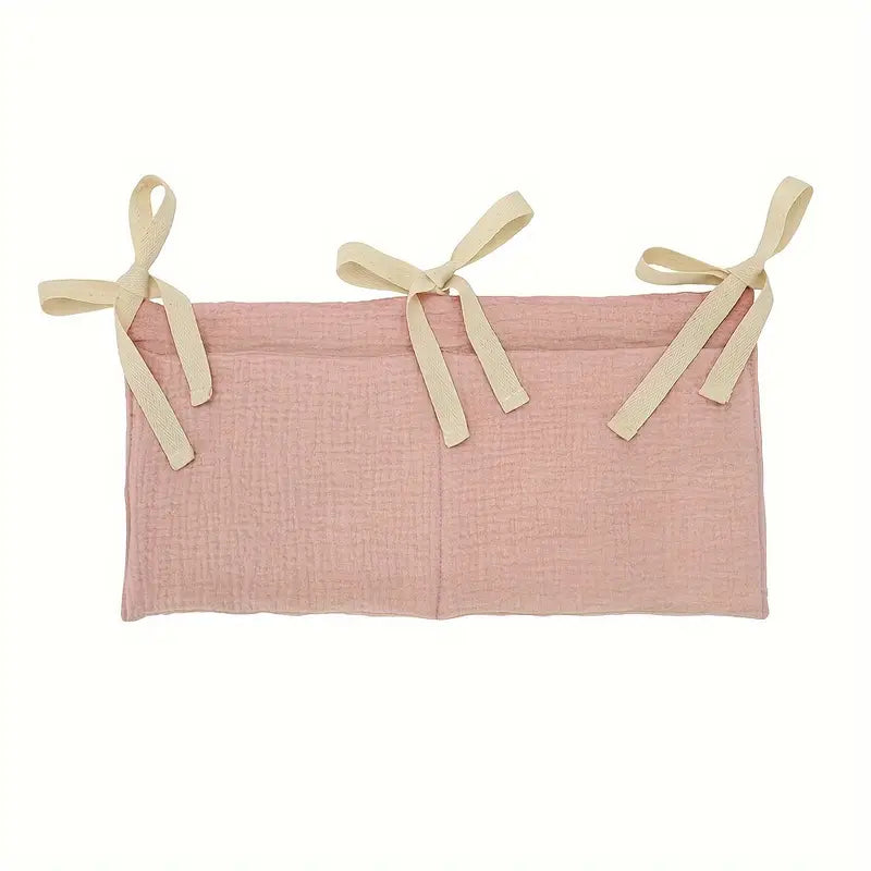 Organisateur de Lit Bébé en Coton – Pochettes de Rangement Suspendues pour Jouets et Accessoires