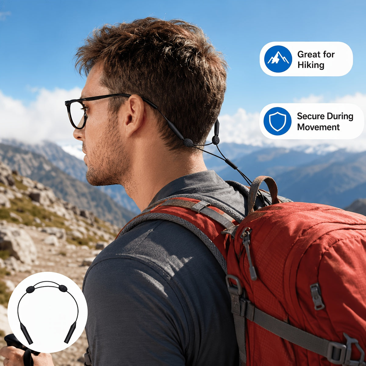 Lanière de lunettes – sangle de lunettes de soleil portable