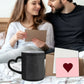 Mug magique noir personnalisable – Révèle votre photo ou message avec la chaleur