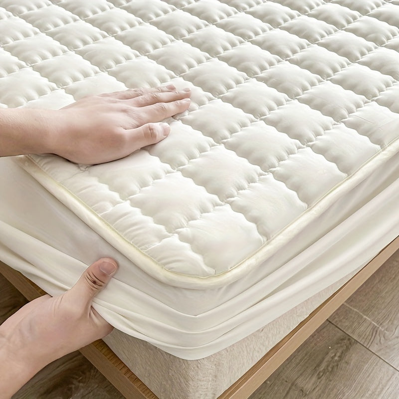 Protège-Matelas Matelassé Imperméable Grand Bonnet, coloris Blanc