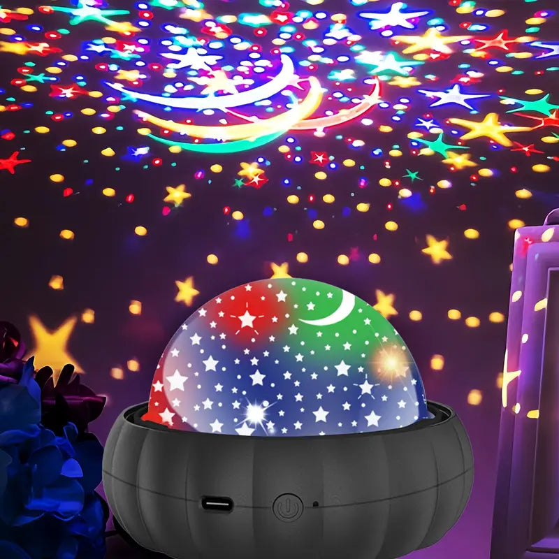 Veilleuse Projecteur Étoiles et Dinosaures LED – Lampe de Nuit Rechargeable pour Chambre Bébé et Enfant